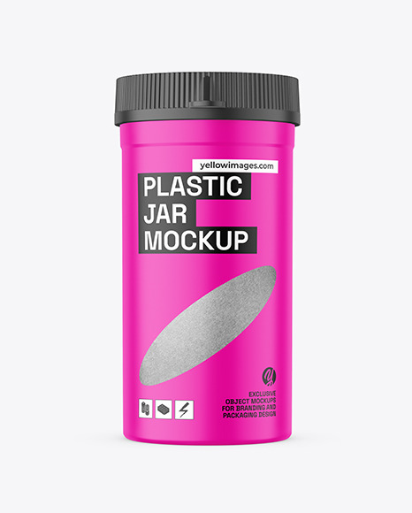 Matte Plastic Jar Mockup