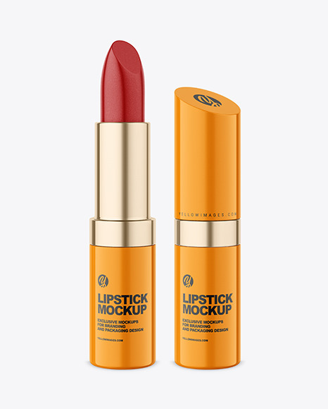 Glossy Lipstick Mockup