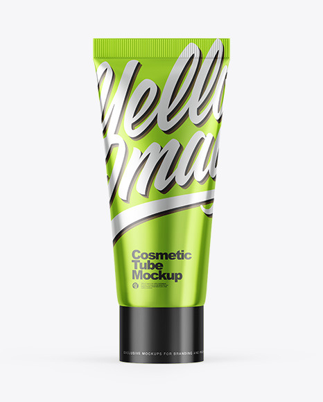 Metallic Cosmetic Tube Mockup