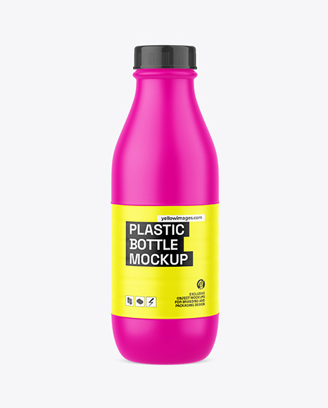 Matte Plastic Bottle Mockup