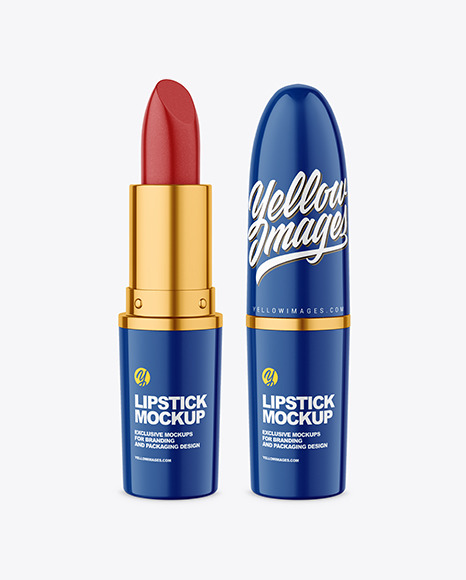 Glossy Lipstick Mockup