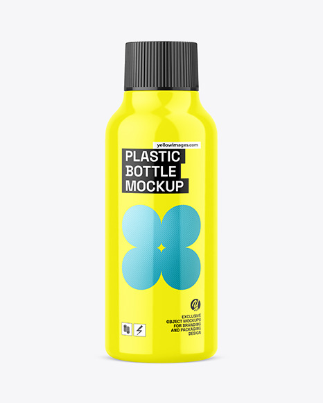 Glossy Plastic Bottle Mockup