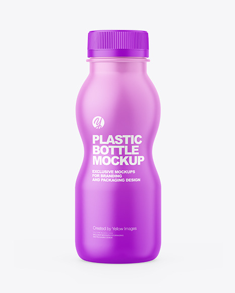 Matte Plastic Yoghurt Bottle Mockup