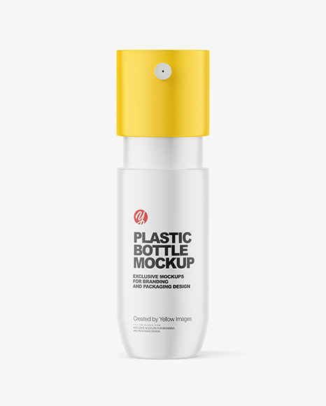 Matte Cosmetic Bottle with Pump Mockup