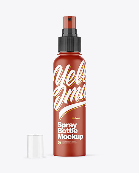 Matte Spray Bottle Mockup