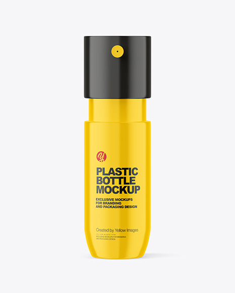 Cosmetic Bottle with Pump Mockup gloss