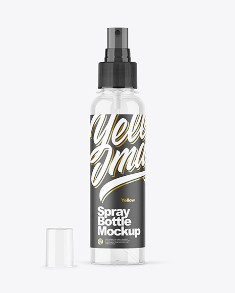 Clear Spray Bottle Mockup