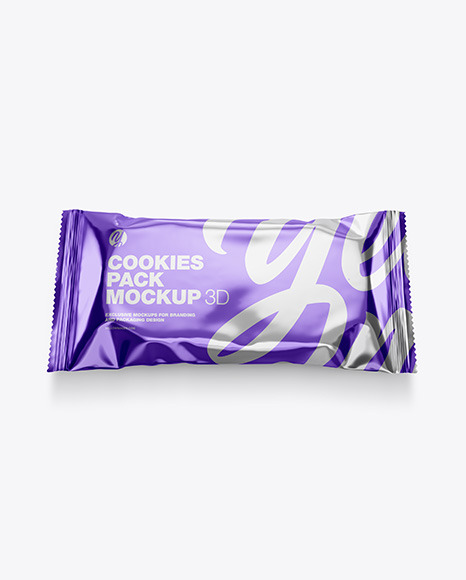 Cookies Metallic Package Mockup