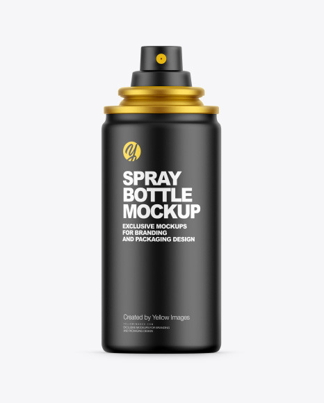 Matte Spray Bottle Mockup