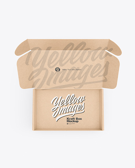 Opened Kraft Box Mockup
