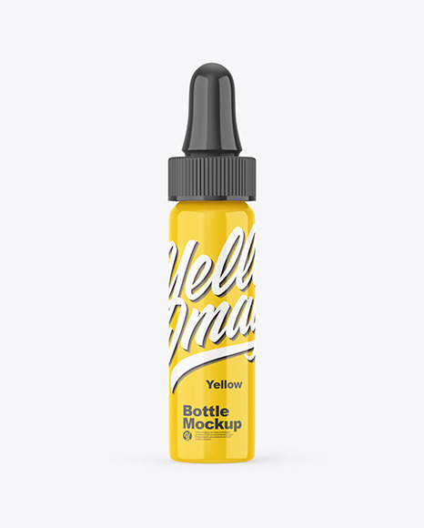 Glossy Dropper Bottle Mockup