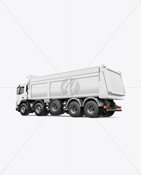 Tipper Truck Mockup - Back Half Side View auto 240901
