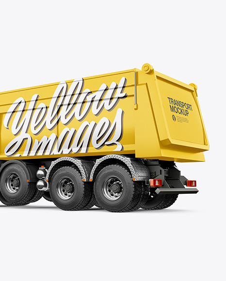 Tipper Truck Mockup - Back Half Side View dump 240903