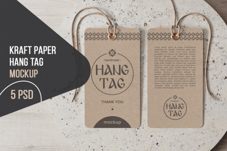 Kraft Paper Hang Tag Mockup