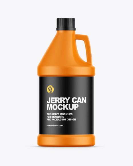 Matte Plastic Jerry Can Mockup