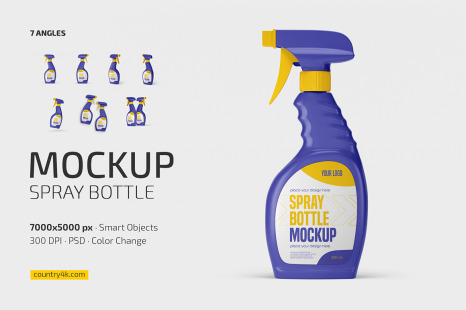 Spray Bottle Mockup Set