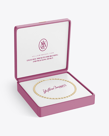 Jewelry Necklace Case Mockup
