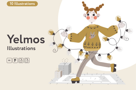 Yelmos Christmas Illustrations