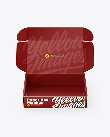 Opened Paper Box Mockup