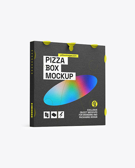 Kraft Paper Pizza Box Mockup