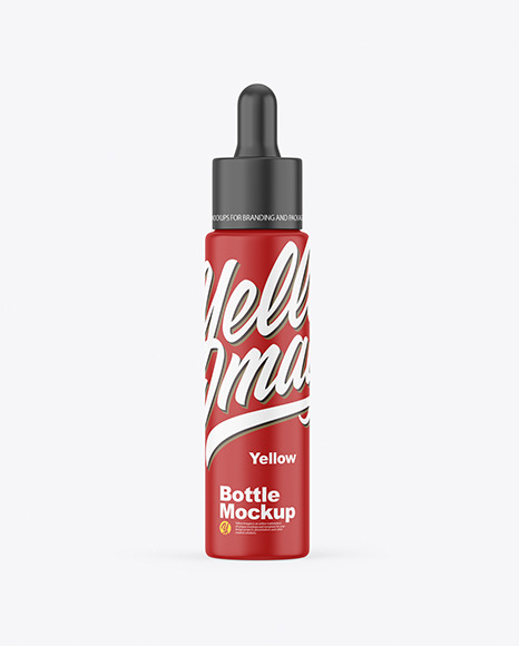 Matte Dropper Bottle Mockup