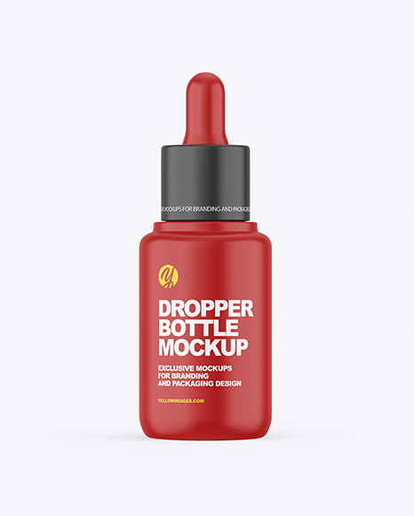 Matte Dropper Bottle Mockup