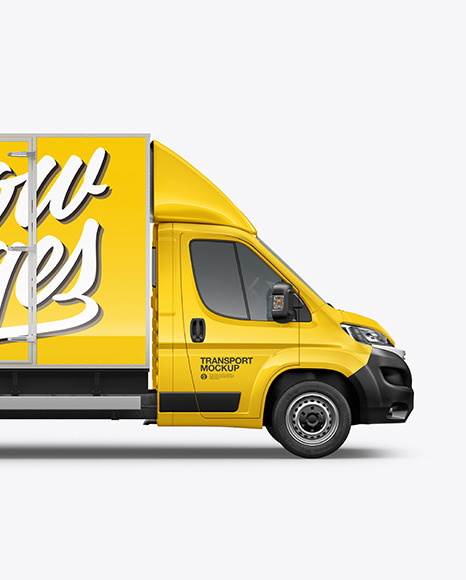 Box Truck Mockup - Side View