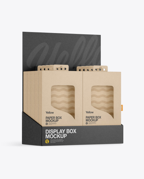 Kraft Display Box with Kraft Boxes Mockup