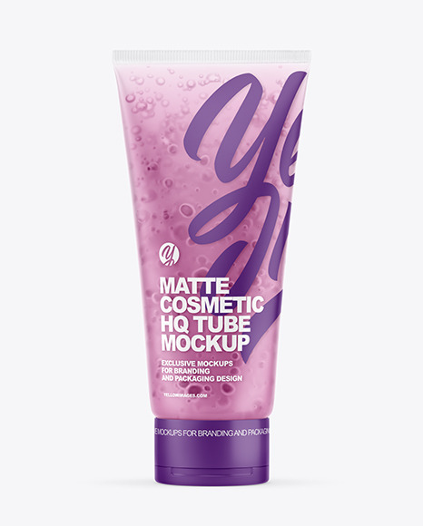 Matte Cosmetic Tube w/ Bubble Gel &amp; Сondensate Mockup