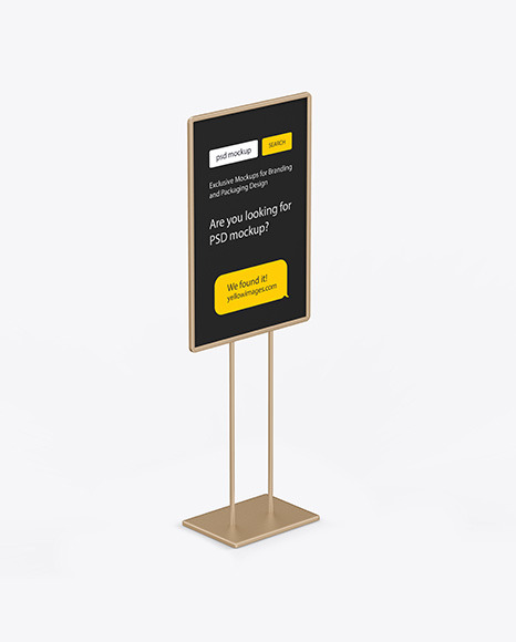 Metallic Stand Mockup