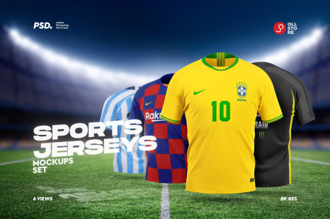 Sport T-Shirts Mockups Set