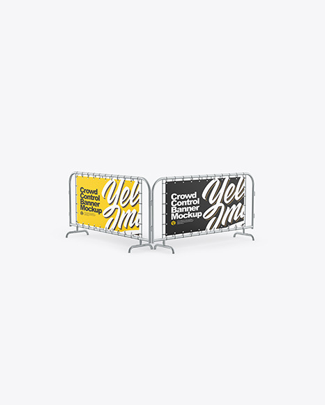 Two Crowd Control Banners Mockup