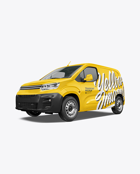 Panel Van Mockup - Half Side View