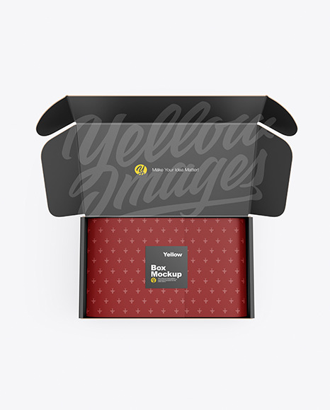 Opened Paper Box Mockup