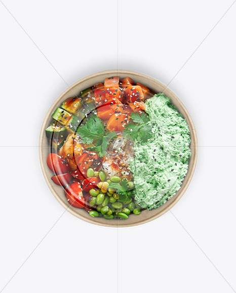 Paper Bowl With Salad Mockup box 242877