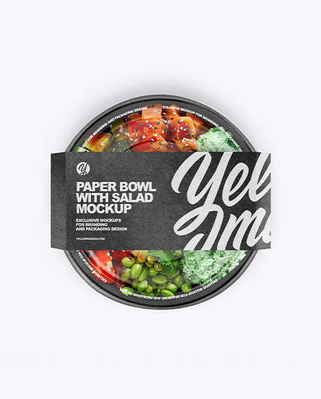 Paper Bowl With Salad Mockup delivery 242879