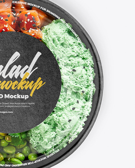 Paper Bowl With Salad Mockup fast-food 242882