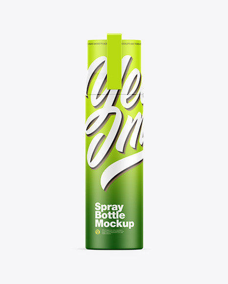 Matte Deodorant Spray Bottle Mockup