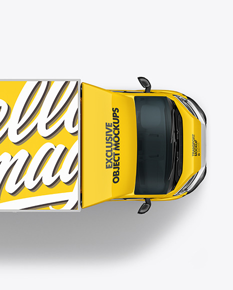 Box Truck Mockup - Top View
