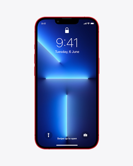 iPhone 13 Red Mockup