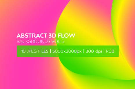Abstract 3D Flow Backgrounds Vol.5