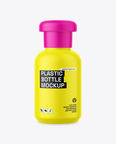 Matte Plastic Bottle Mockup