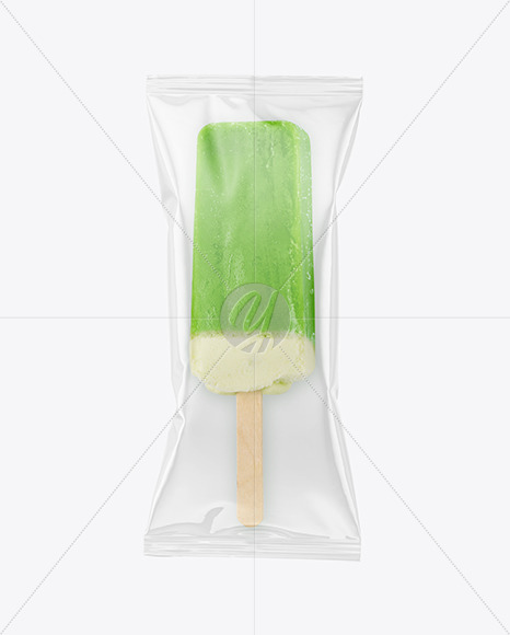 Green Fruit Popsicle Ice Cream Mockup