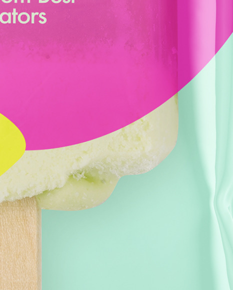 Green Fruit Popsicle Ice Cream Mockup