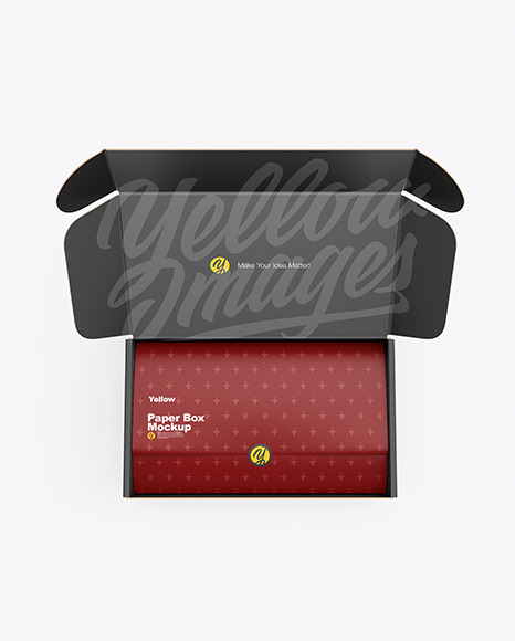 Opened Paper Box Mockup