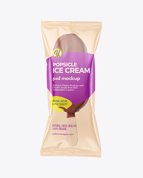 Chocolate Popsicle Ice Cream Mockup
