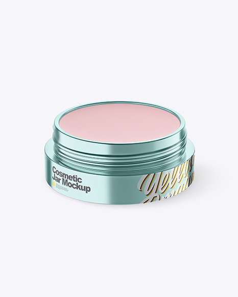 Metallic Lip Balm Jar Mockup