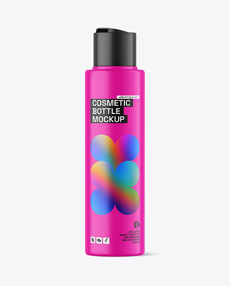 Matte Plastic Cosmetic Bottle Mockup