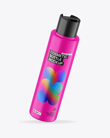 Matte Plastic Cosmetic Bottle Mockup