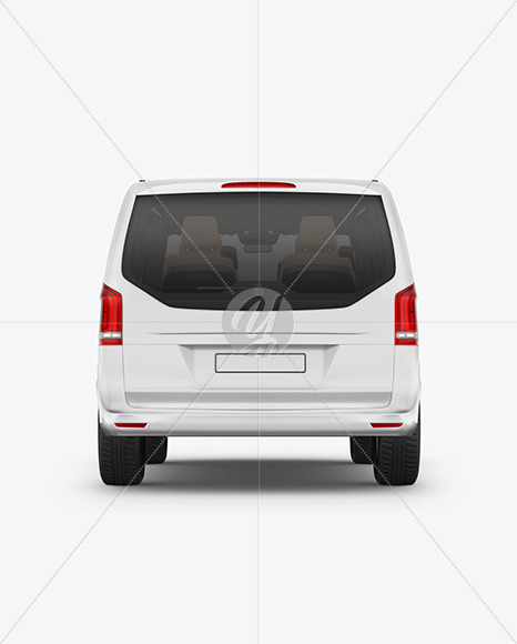 Free Van Mockup - Back View Vehicle Mockups